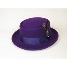 Mens Bruno Capelo Dress Hat Australian Wool Crushable Pork Pie Jazz PP110 Purple image 4