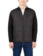 Infinity Mens Jacket Black Full-Zip Mixed Media Quilted Insulated Pockets - $1,344.22 MXN