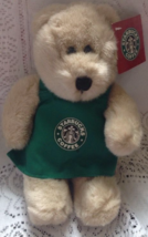 Starbucks 2001 Bearista Bear in Green Apron 1st Store NEW WITH TAGS - £19.69 GBP