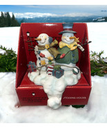 Christmas Stocking Hanger St. Nicholas Square Snowmen winter holiday gif... - $282.50 MXN
