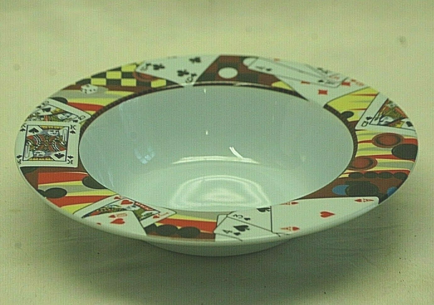 Gibson Melamine Dinnerware Bridge Playing Cards Soup Cereal Bowl Tableware - $16.82