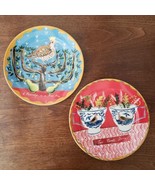 Anthropologie Emily Maude 12 Days Christmas Plates Set of 2 Pear Turtle ... - £44.96 GBP