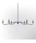 Joss &amp; Main Zoyla 6-Light Matte Black Chandelier – Modern Metal Ceiling ... - $280.72