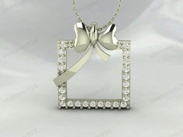 925 Sterling Silver Handmade Modern Unique Diamond Stone Pendant Necklace - $35.64+