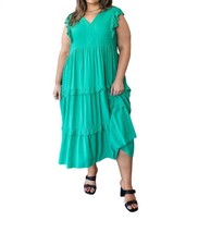 Entro tiers in heaven tiered midi dress Green - $38.01 CAD - $65.17 CAD