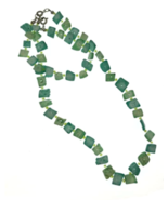 Green &amp; Turquoise Real Sea Shell Beautiful Necklace Choker &amp; Bracelet Se... - $13.00 CAD