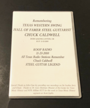 $35 Chuck Caldwell Steel Guitarist Texas Western Swing KOOP Radio Memori... - $34.28