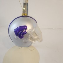 Kansas State Wildcats Blown Glass Football Helmet Christmas Ornament  - £7.71 GBP