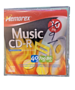 Memorex Music CD-R Recordable Compact Disks D13-4 Pack of 9 - £3.78 GBP
