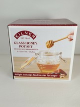 Brand New in Box Kilner Glass Honey Pot Set with Beechwood Dipper Airtig... - £14.74 GBP