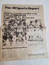 Vintage 1980s Pac 10 Sports Report College Program Baseball Football Bas... - $9.69