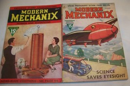 1937-1938 LOT 2 MODERN MECHANIX MAGAZINE INVENTIONS ART DECO AIRPLANE ME... - $9.89