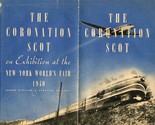 The Coronation Scot Brochure On Exhibition at New York World&#39;s Fair 1940 - £14.08 GBP