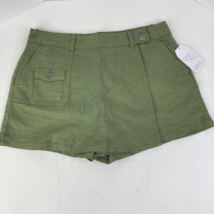 New Time Tru Womens Skort Size 12 Olive Green Shorts Skirt Wide Waist Band - £10.13 GBP