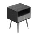 Update Modern Nightstand with 1 Drawer Dark Grey Side Table - $239.00