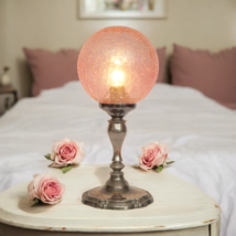 Delicate Shabby Chic Art Nouveau Table Lamp &quot; Pink Bubble &quot; Unique - $232.33