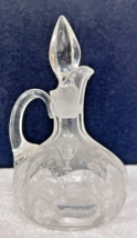 Cambridge Glass Rose Point Cruet w Orig Gound Stopper Stunning - $44.55