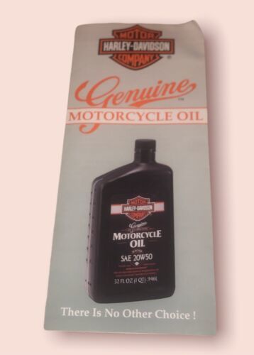 Harley Davidson Vintage 1993 Motor Oil Promotional Pamphlet Brochure - $3.87