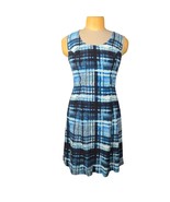 Pendleton Womens Size 6 Sleeveless Dress Abstract Plaid Blue Vacation Tr... - $23.47 CAD