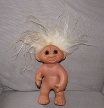 Dam 1977 Troll Great Crazy Long White Hair 9" Smiling Moving Arm / Head - $47.11