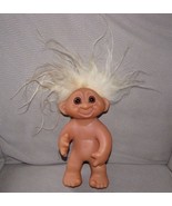 DAM 1977 TROLL GREAT CRAZY LONG WHITE HAIR 9&quot; SMILING MOVING ARM / HEAD - £36.79 GBP