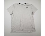 Nike Mens Perforated T-Shirt Size XL Light Gray Poly-Cotton TL24 - £7.39 GBP