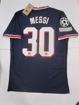 Lionel Messi PSG Paris Saint Germain UCL Match Slim Fit Blue Home Jersey 2021-22 - £95.80 GBP