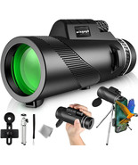 Monocular Telescope 80x100 High Power HD Smartphone Holder &amp; Tripod Nigh... - $50.24 CAD