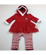 Cat &amp; Jack Baby Girl Red Hooded Christmas Holiday One Piece Outfit Mrs C... - £19.65 GBP
