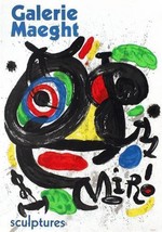 Joan Miró Esculturas Offset Litografía Contemporáneo Arte - £83.87 GBP