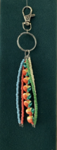 Handcrafted Keychain/Purse Charm, Multicolored Heart shaped polymer clay... - $8.91