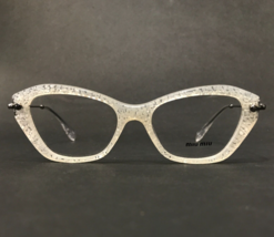 Miu Miu Eyeglasses Frames VMU04L KAR-1O1 Milky White Silver Cat Eye 52-17-140 - £140.56 GBP