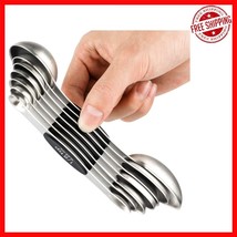 Professional Quality Stainless Steel Measuring Spoons Set - Magnetic Con... - $622.00 MXN