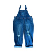 Wallflower Distressed Denim Overalls Ripped Cuffed Blue Jeans Plus Size 3X - $660.17 MXN
