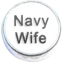 Navy Wife Floating Locket Charm - £1.90 GBP