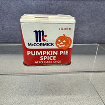 Vtg McCormick Pumpkin Pie Spice Tin Halloween Jack-O-Lantern 1 oz Collec... - $39.59