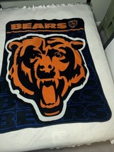 Vtg Rare NORTHWEST  Chicago Bears Throw Stadium Fleece Blanket Only 1 Li... - $34.88