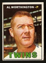 Minnesota Twins Al Worthington 1967 Topps Baseball Card #399 vg - £1.20 GBP