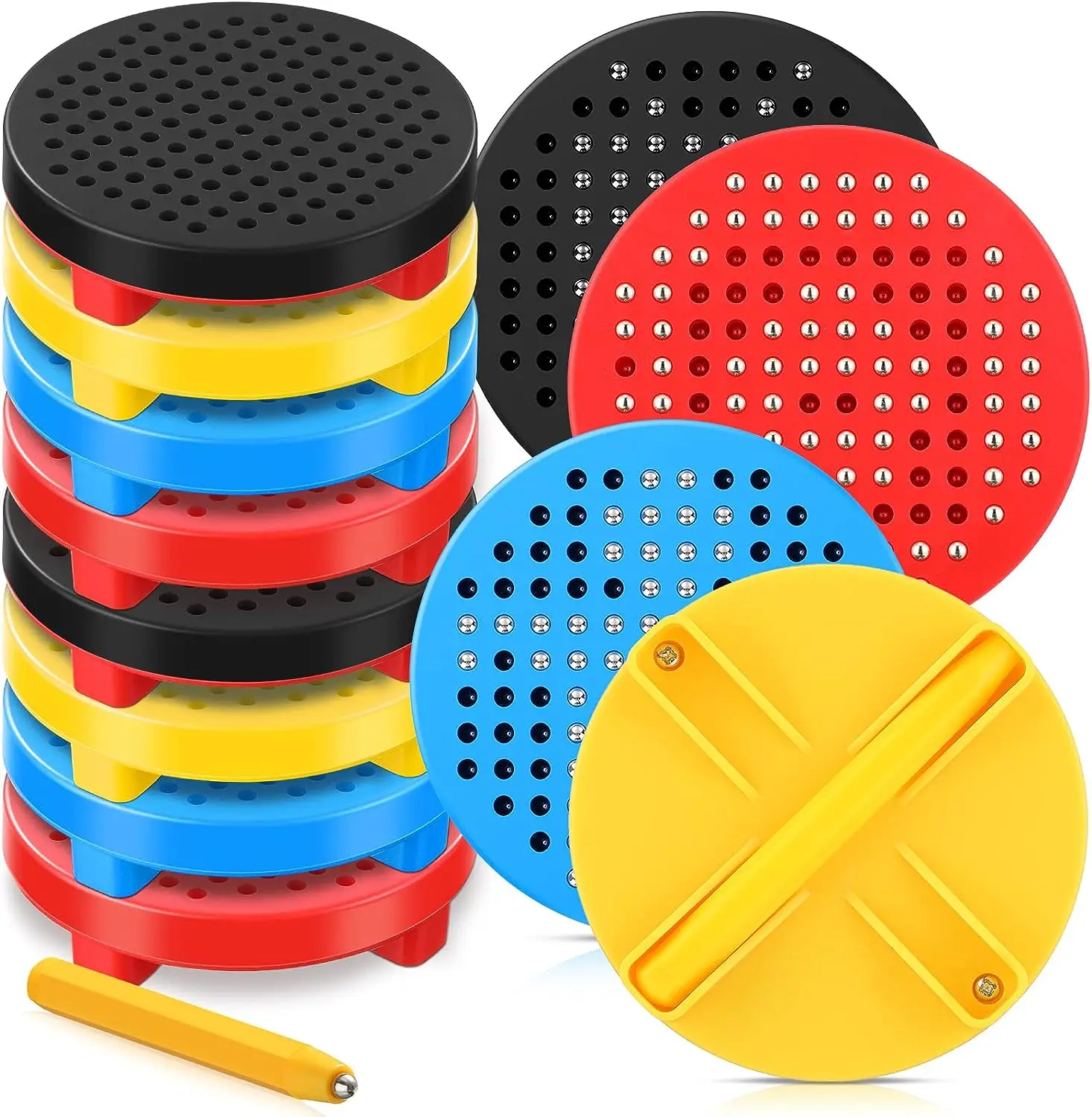 Mini Magnetic Bead Board Multicolor Round Magnetic Drawing Board Drawing Stylus - £16.13 GBP
