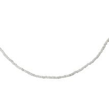 Vintage White Beaded Surfer Beach Necklace Womens Costume Jewelry - $14.89