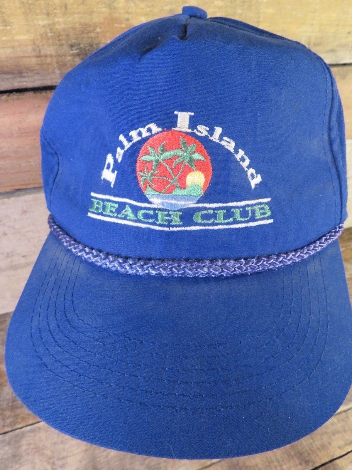 PALM ISLAND Beach Club Vintage Adjustable Adult Hat Cap - $22.27
