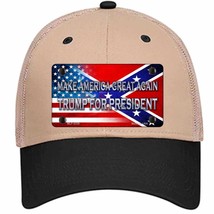 Make America Great Again Novelty Khaki Mesh License Plate Hat - £23.17 GBP