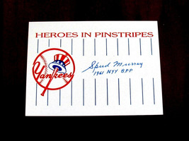 SPUD MURRAY 1961 YANKEES BP PITCHER SIGNED AUTO HEROES IN PINSTRIPES CAR... - £93.08 GBP