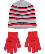 Nike Boy&#39;s Girl&#39;s Futura Foldover Beanie Hat &amp; Gloves 2 Piece Set - €15,55 EUR