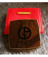 Giorgio Armani Beauty Makeup Mirror Handbag Pocket Gold with Red Pouch - £15.97 GBP