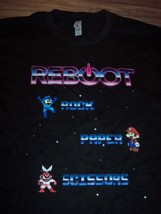 Megaman Super Mario Rock Paper Scissors Reboot T-Shirt Mens Small - £15.53 GBP