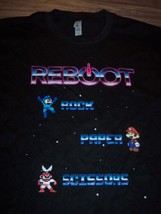 Megaman Super Mario Rock Paper Scissors Reboot T-Shirt Mens Small - £15.40 GBP