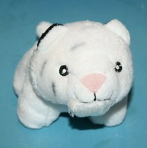Mini Wild Republic White Tiger 6&quot; Plush Stuffed Wild Cat Sewn Eye K &amp; M Soft Toy - $11.65