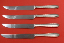 Silver Flutes by Towle Sterling Silver Steak Knife Set 4pc Texas Sized Custom - £228.70 GBP
