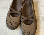 Muk Luks Erin Brown Flower Cut Out Flats Slingback  Comfort Shoes Womens... - $25.82